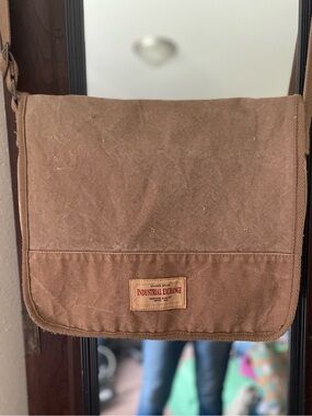 Brown Canvas Messenger Bag